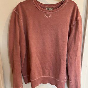 Kiel James Patrick salmon/pink Anchorknit Coastal Crewneck - size L